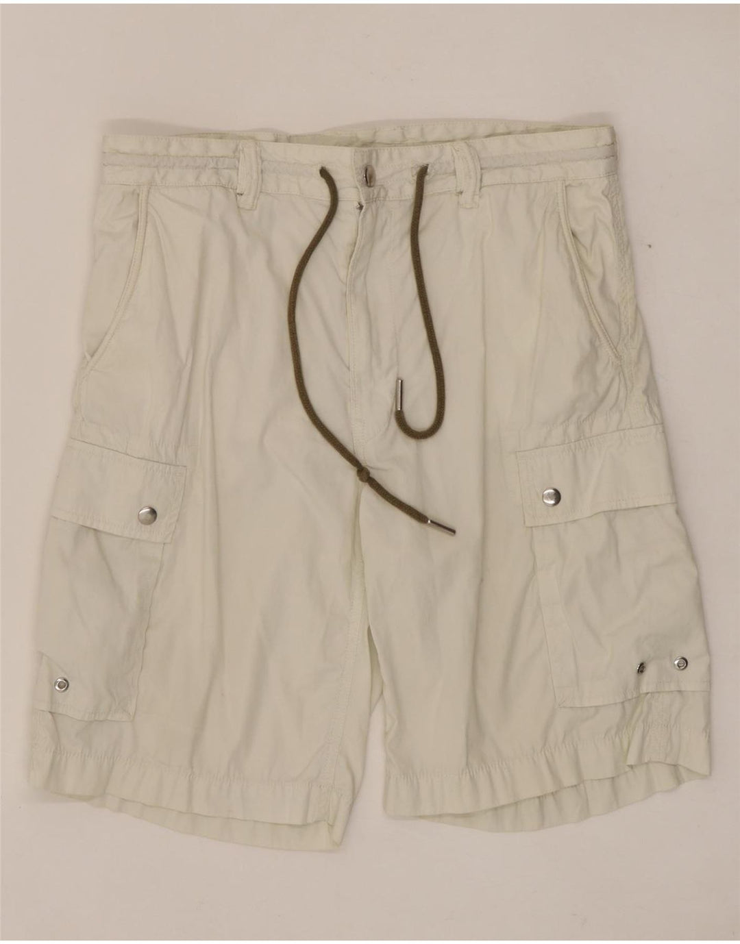 Pantaloni scurți cargo pentru bărbați Diesel W30, bumbac alb, mediu