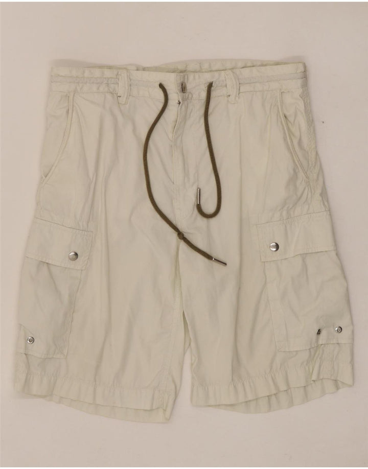 Pantaloni scurți cargo pentru bărbați Diesel W30, bumbac alb, mediu