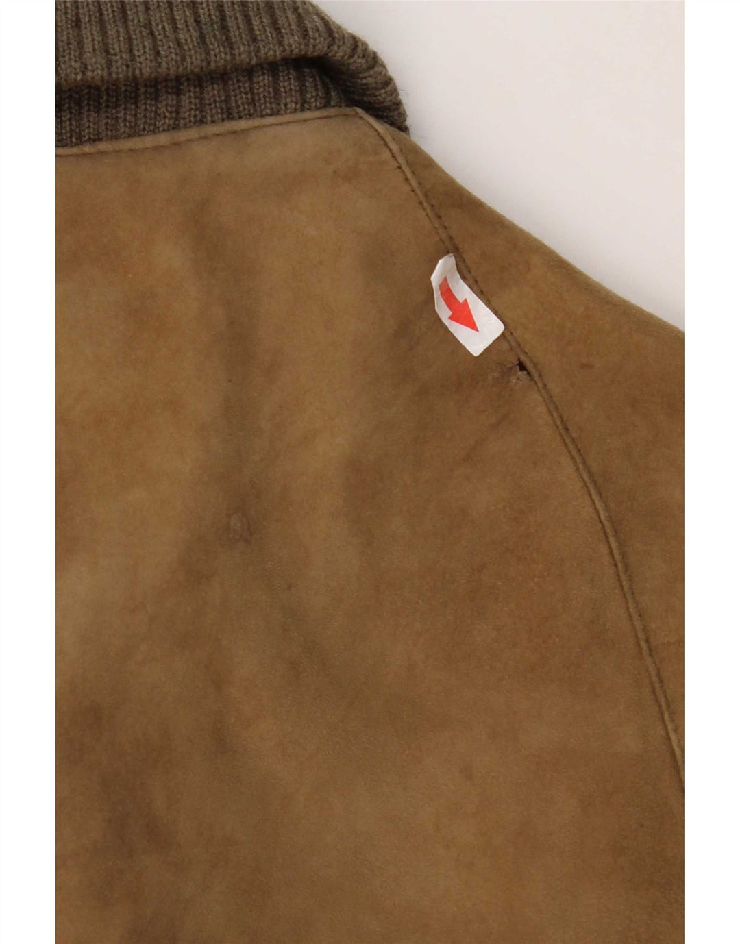 Jachetă Bomber din piele intoarsa pentru barbati vintage UK 38 Bej mediu