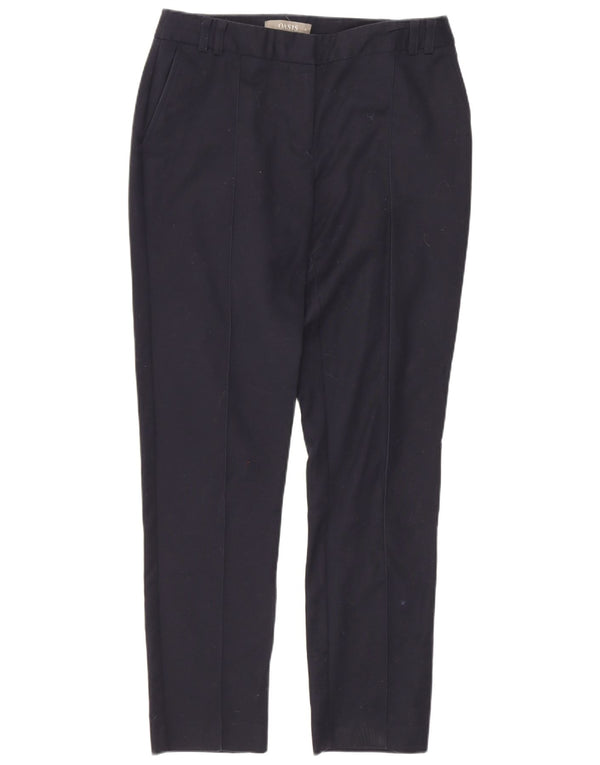 Oasis Womens Slim Chino Trousers UK 8 Small W28 L26 Navy Blue Cotton