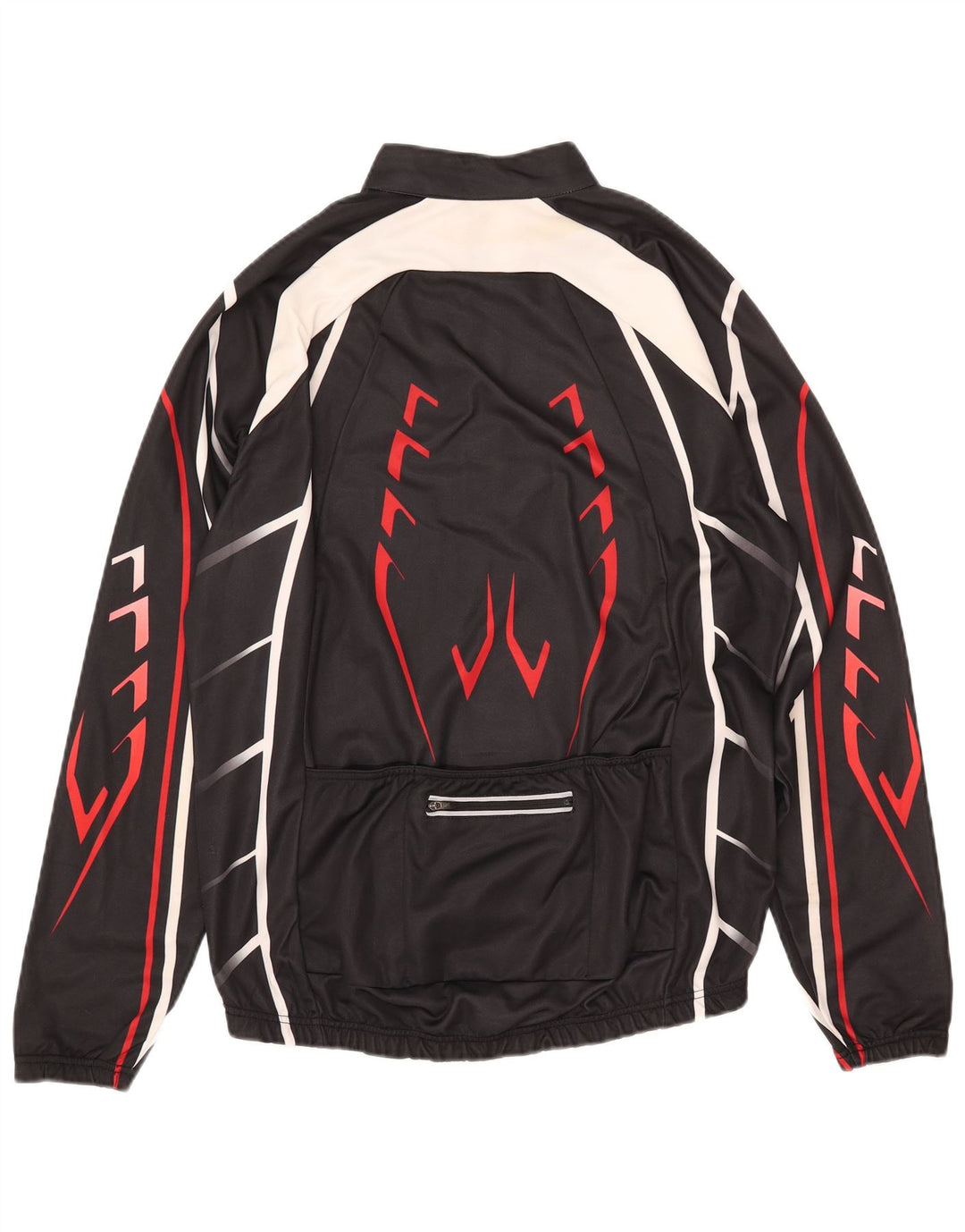 CRANE Trening pentru bărbați, cu fermoar, gât, pulover, top IT 52, mare, negru, geometric