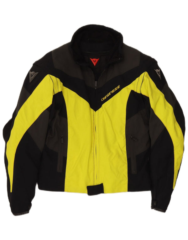 Jachetă Dainese pentru bărbați pentru motociclete Graphic Racer UK 44, mare, neagră, color block