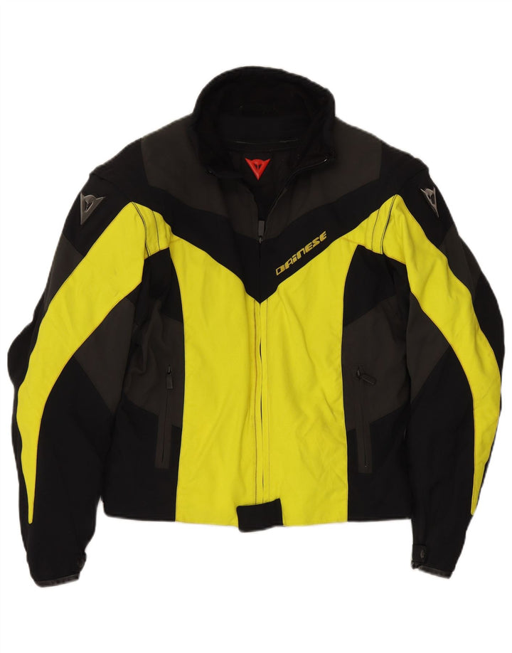 Jachetă Dainese pentru bărbați pentru motociclete Graphic Racer UK 44, mare, neagră, color block