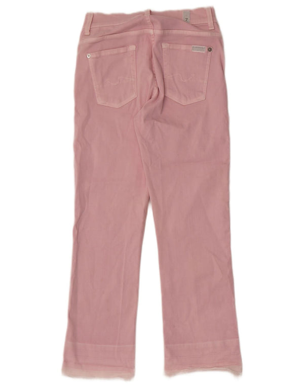 Pantaloni casual drepti pentru femei 7 For All Mankind L26 L26 Bumbac roz