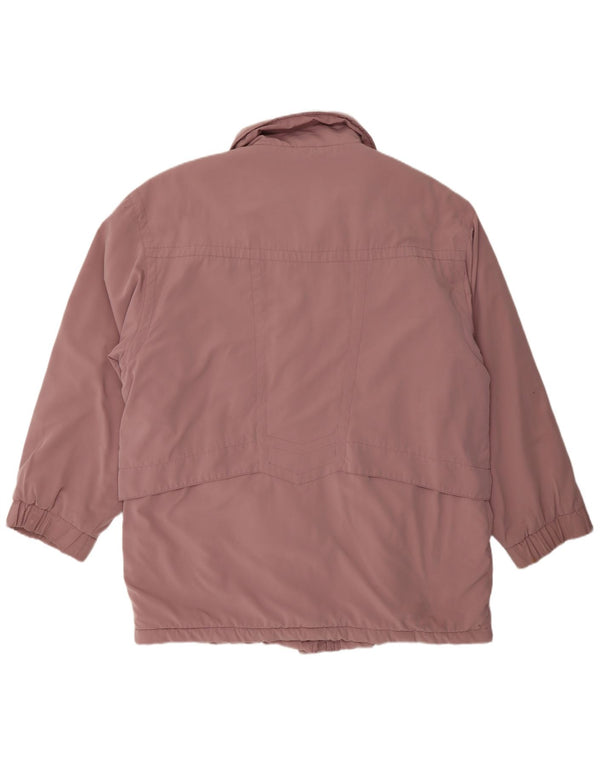 Jachetă vintage supradimensionată pentru damă EU 42 poliester roz mare