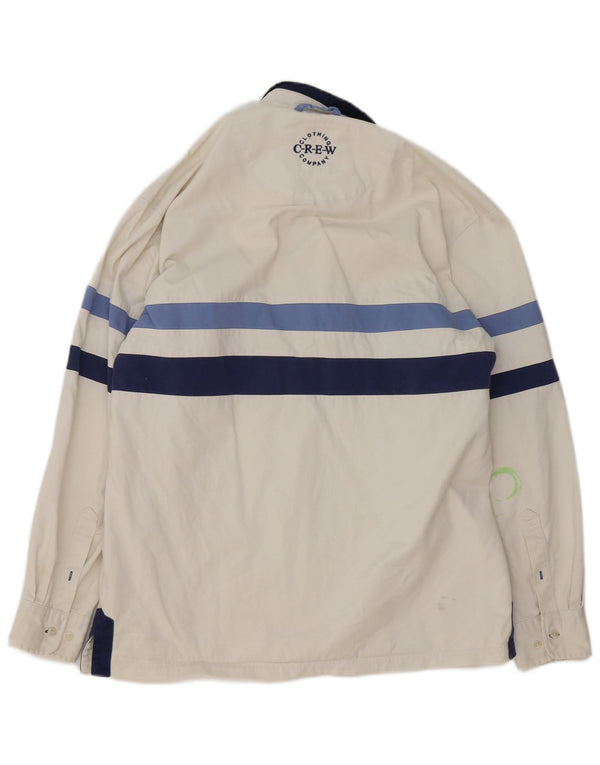 Crew Clothing Cămașă pulover pentru bărbați Bumbac cu dungi albe medii