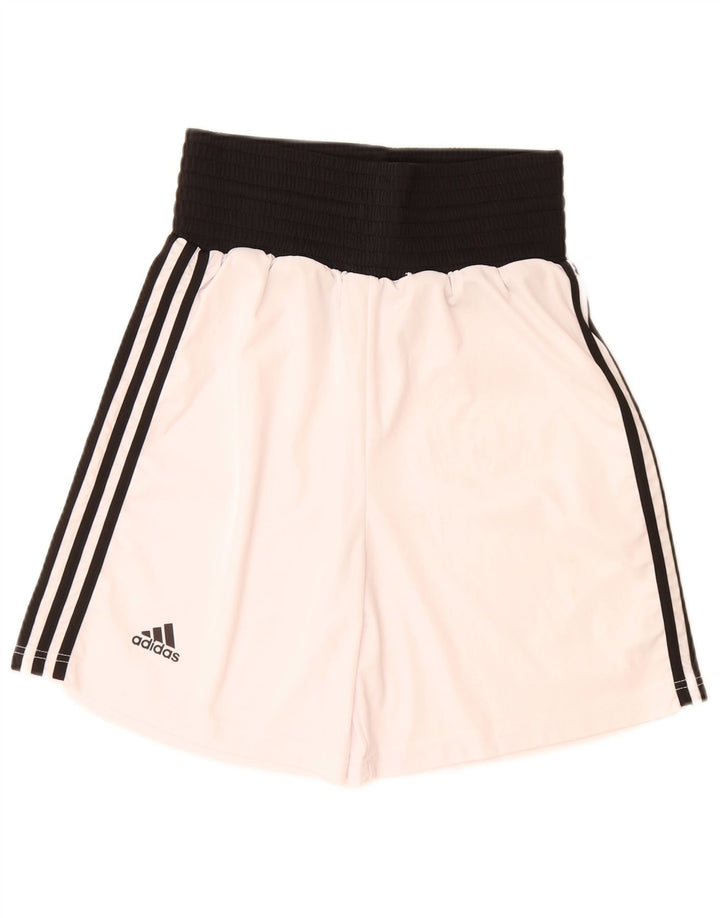 Pantaloni scurți sport Adidas pentru femei UK 6 XS, alb, poliester color bloc