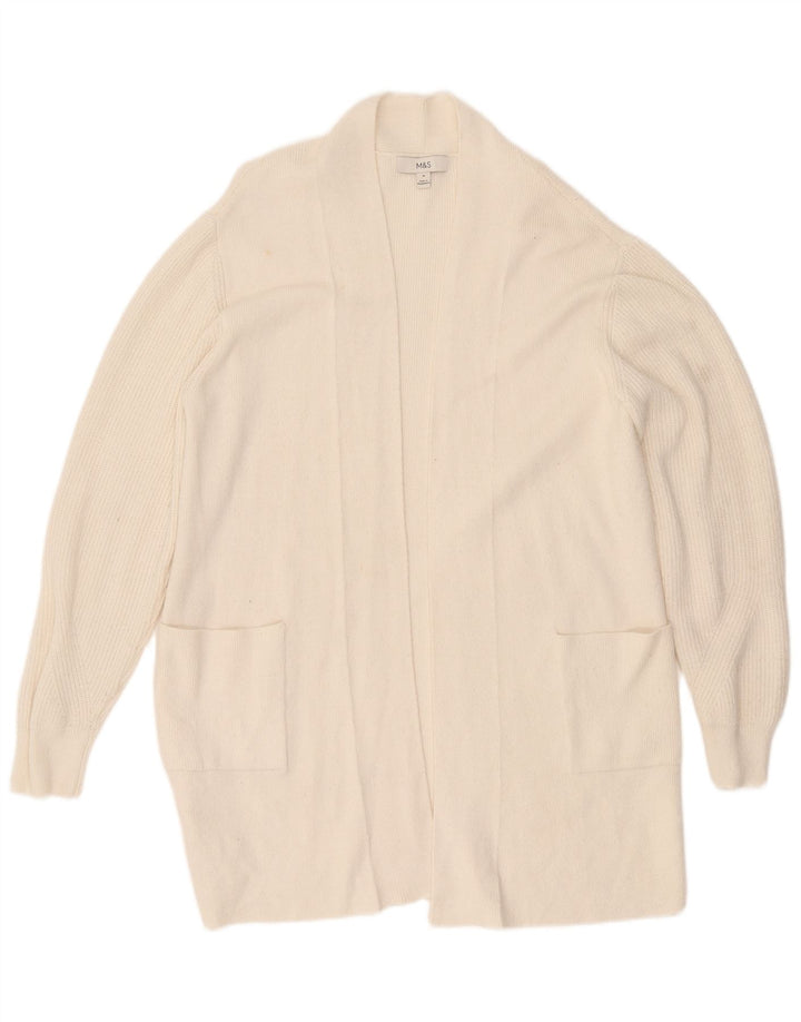 Pulover cardigan deschis pentru femei Marks & Spencer UK 16, mare, alb