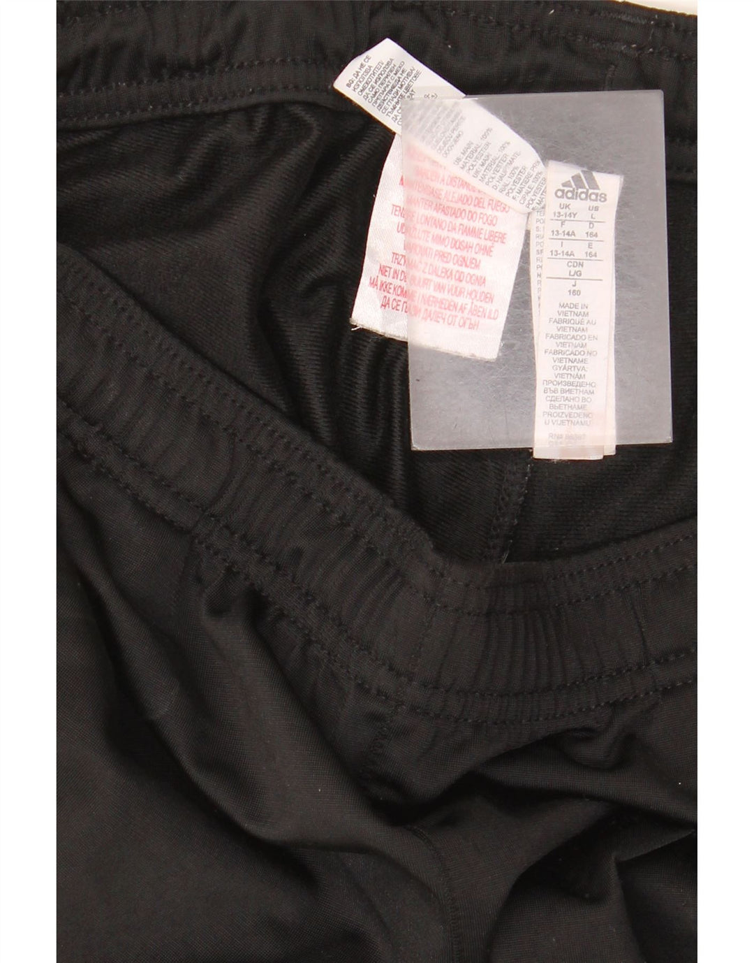 Pantaloni de trening Adidas baieti 13-14 ani poliester negru