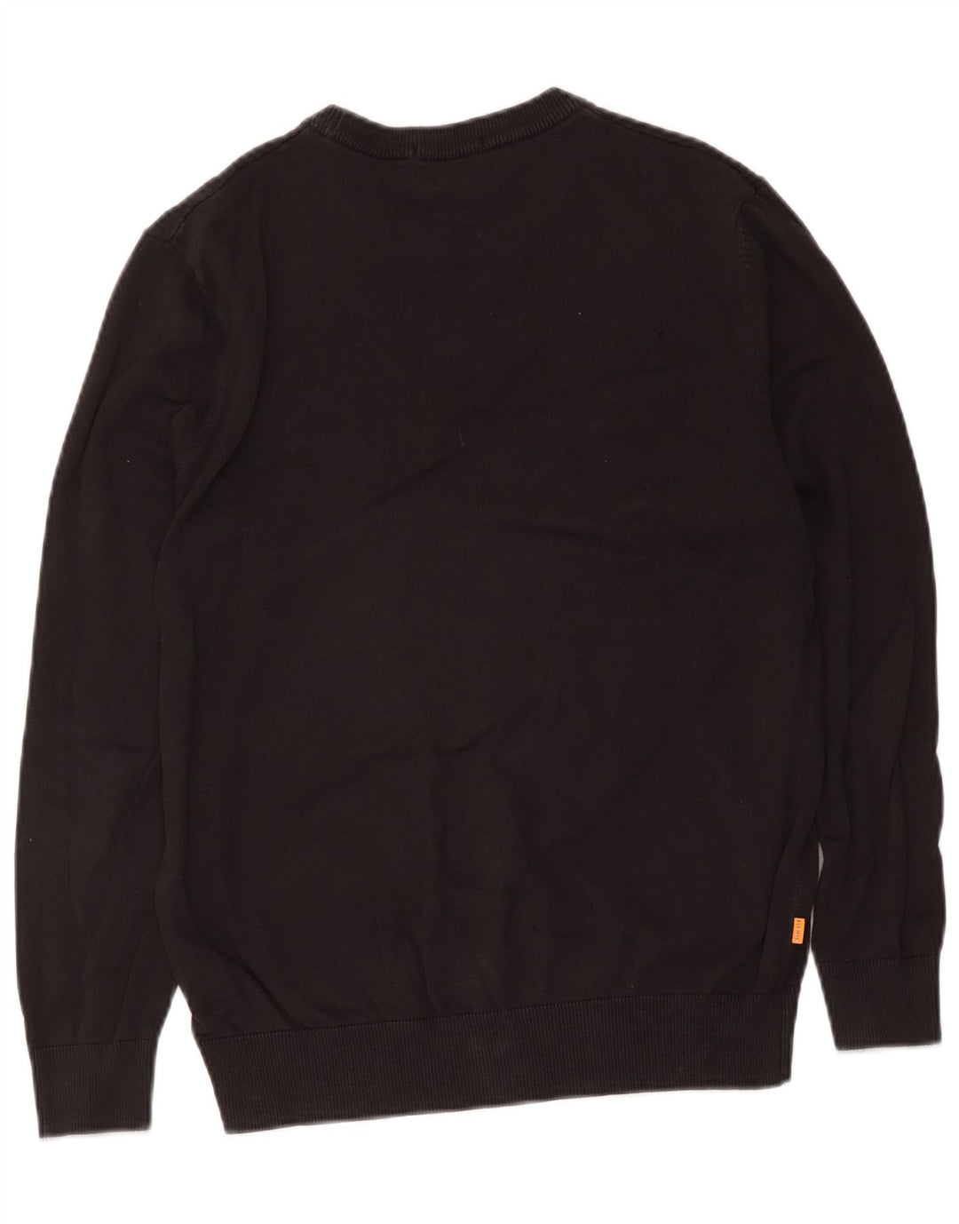 Pulover pentru bărbați Timberland cu gât crew, bumbac mediu negru