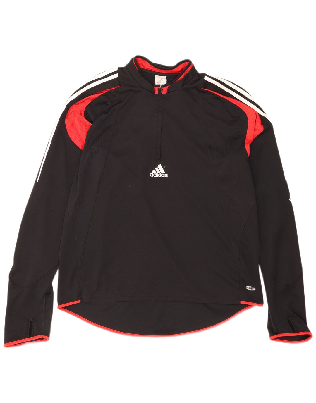Pantaloni de trening Adidas Climacool pentru bărbați, cu fermoar și gât, XL, negru, color block