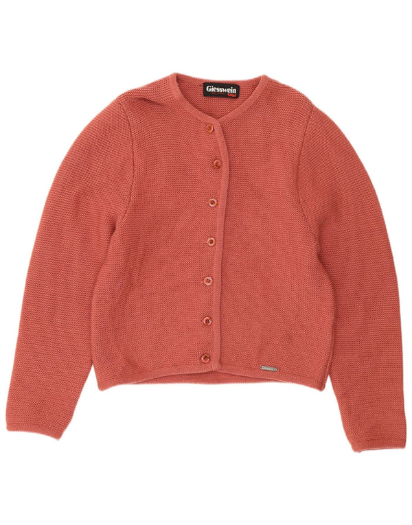 Pulover cardigan Giesswein pentru femei UK 18 XL roz din lână nouă