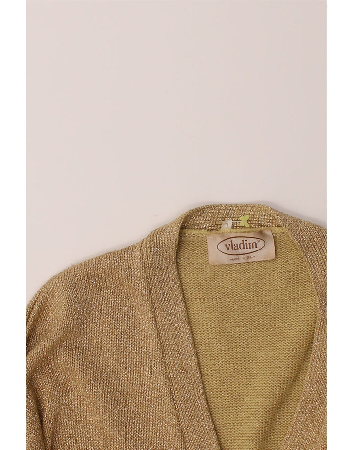 VINTAGE Womens Oversized Cardigan Sweater UK 16 Large Beige Vintage Vintage and Second-Hand Vintage from Messina Hembry 
