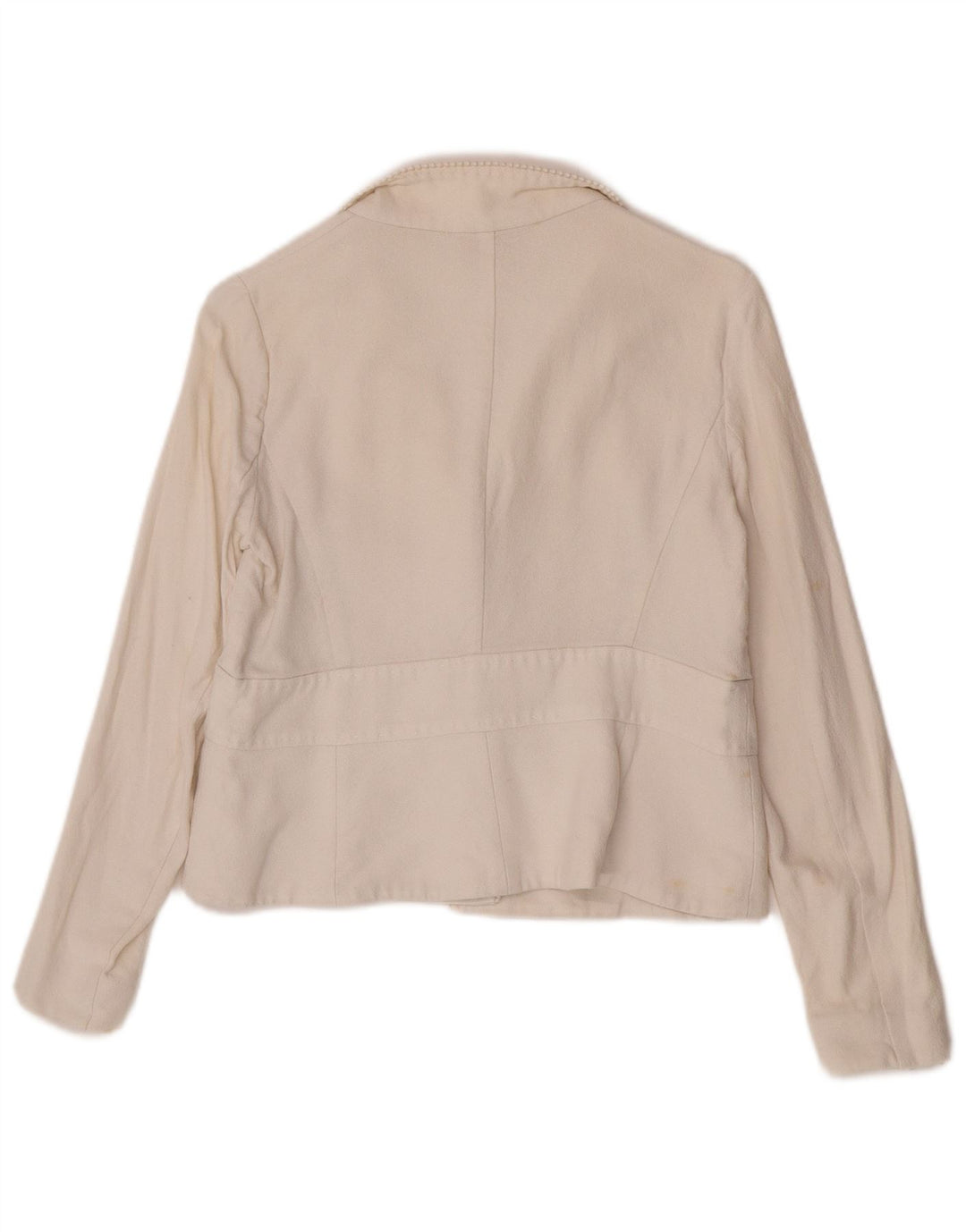 Jachetă Valentino pentru femei Crop 1 Button IT 44 Bumbac alb cadru mediu