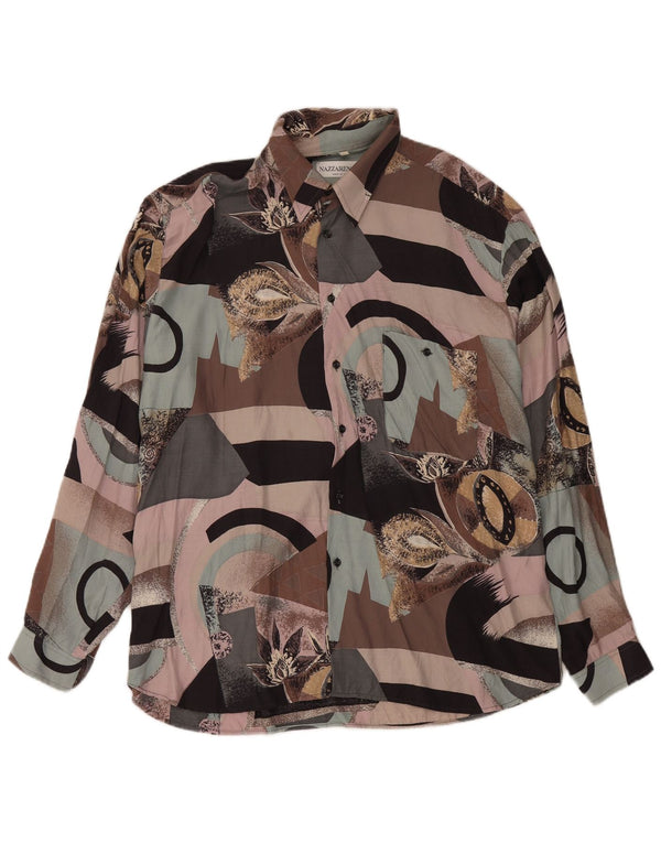 Nazzareno G. Cămașă pentru bărbați cu model abstract, XL, viscoză, multicoloră