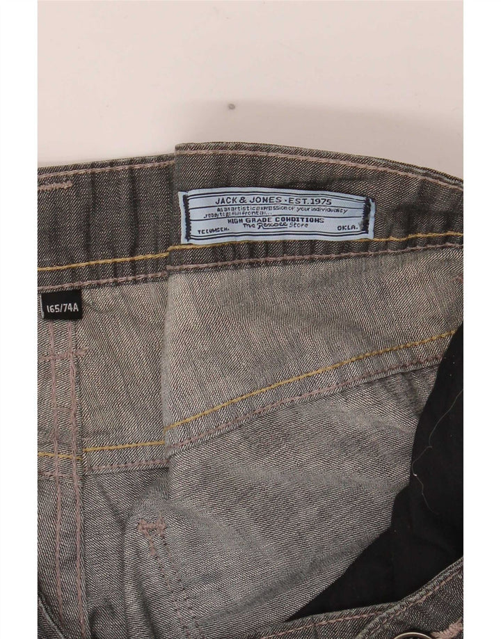 Blugi drepți distressed pentru bărbați Jack & Jones W30 L29 gri