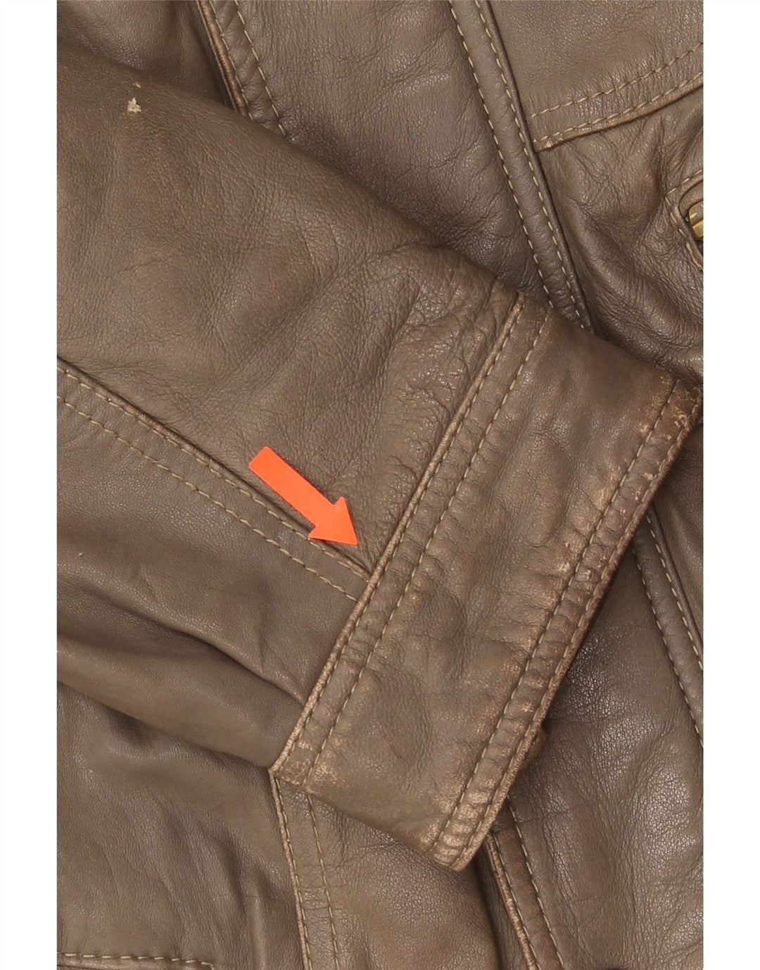 Geacă de piele vintage pentru bărbați IT 46 Small Brown