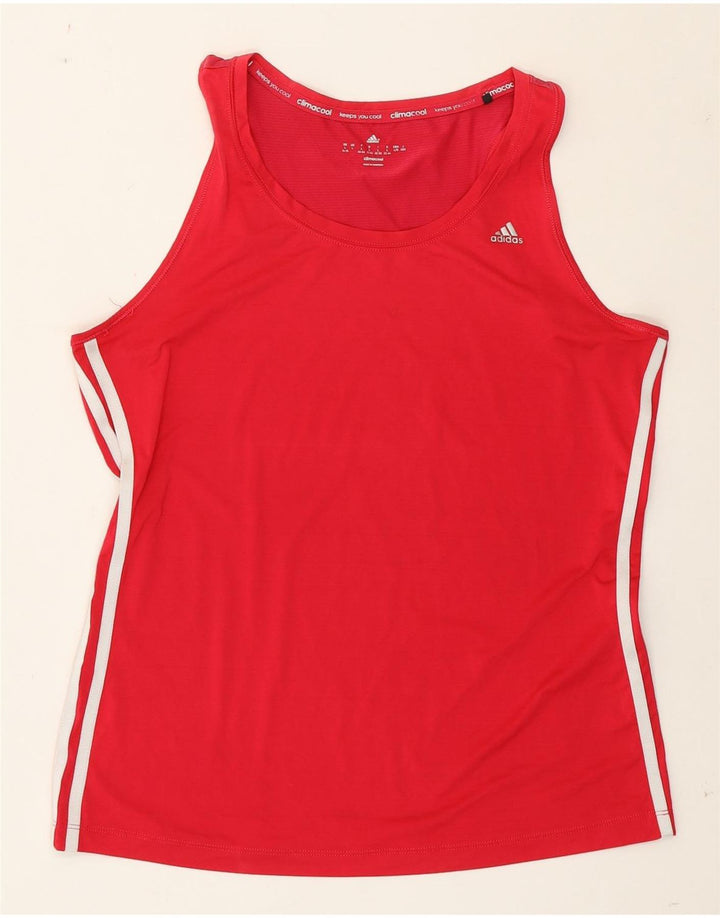 Vest Top Climacool pentru femei Adidas Marea Britanie 16/18 Poliester roz mare
