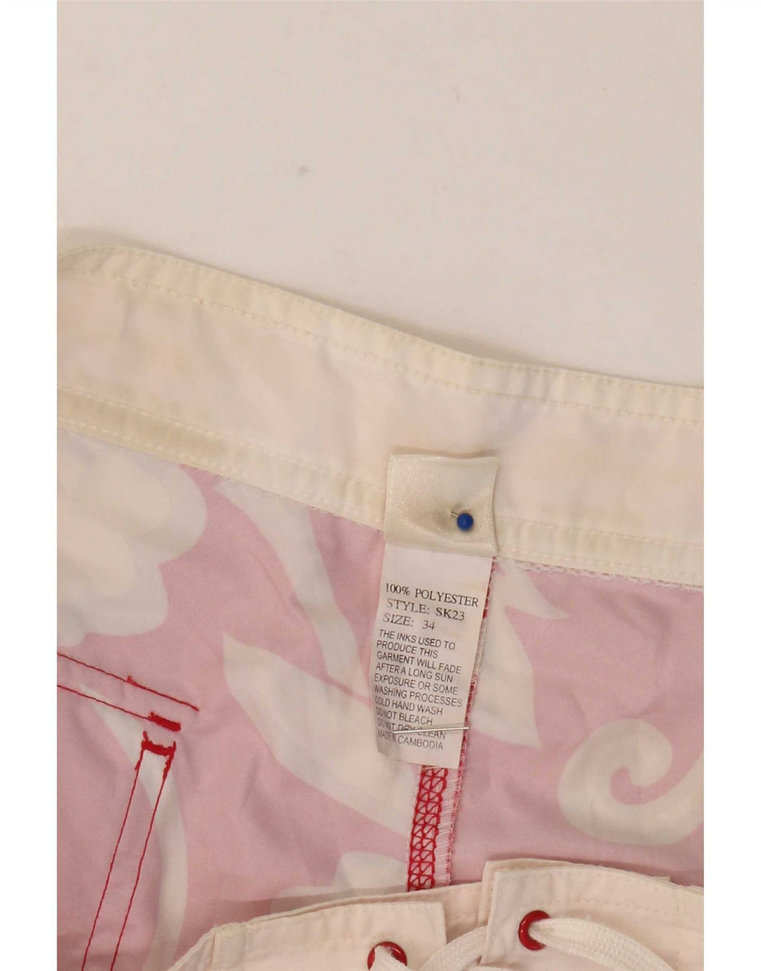 Sundek Pantaloni scurți de înot pentru bărbați, mari, roșii, din poliester floral