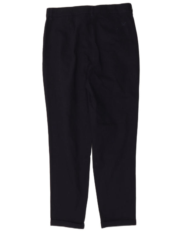 Crew Clothing Pantaloni chino drepți pentru femei UK 14 Large W32 L29 Bleumarin