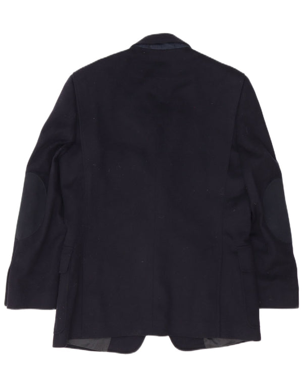 Jachetă vintage pentru bărbați cu 2 nasturi IT 48 Medium Bluemarin Lână virgină
