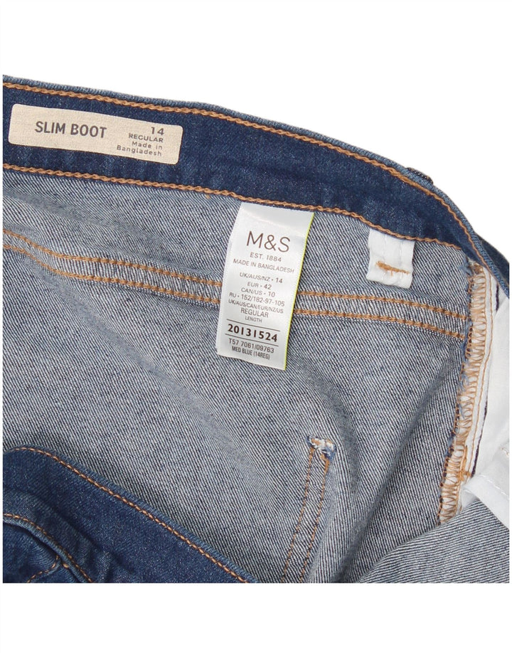 Marks & Spencer Blugi Bootcut Regular Slim pentru femei UK 14 Large W34 L30 Blue