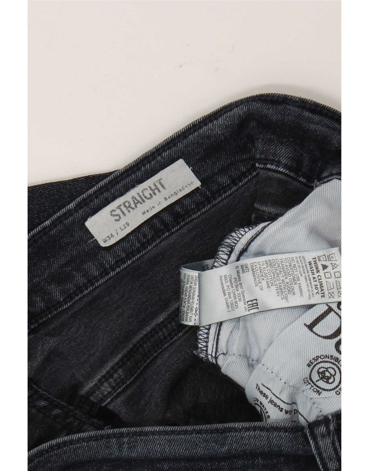 Blugi drepti pentru bărbați Marks & Spencer W34 L29 Bumbac bleumarin