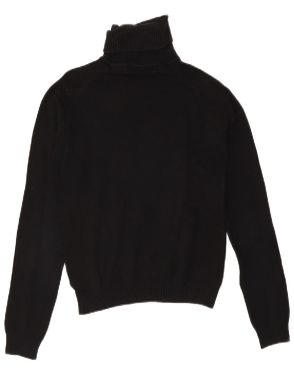 Pulover pentru femeie Zara cu gât rulat, bumbac mediu negru UK 12