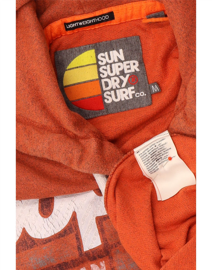 Pulover cu glugă grafic Superdry pentru bărbați, bumbac portocaliu mediu