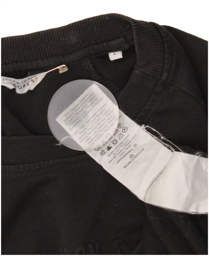 Pulover pentru bărbați Jack & Jones Pulover mare, negru, poliester