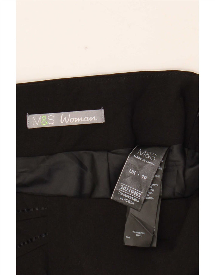 Fusta trompetă pentru femei Marks & Spencer UK 10 Small W29 Poliester negru