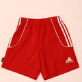 Pantaloni scurți sport adidas Climalite pentru băieți 9-10 ani XS poliester roșu