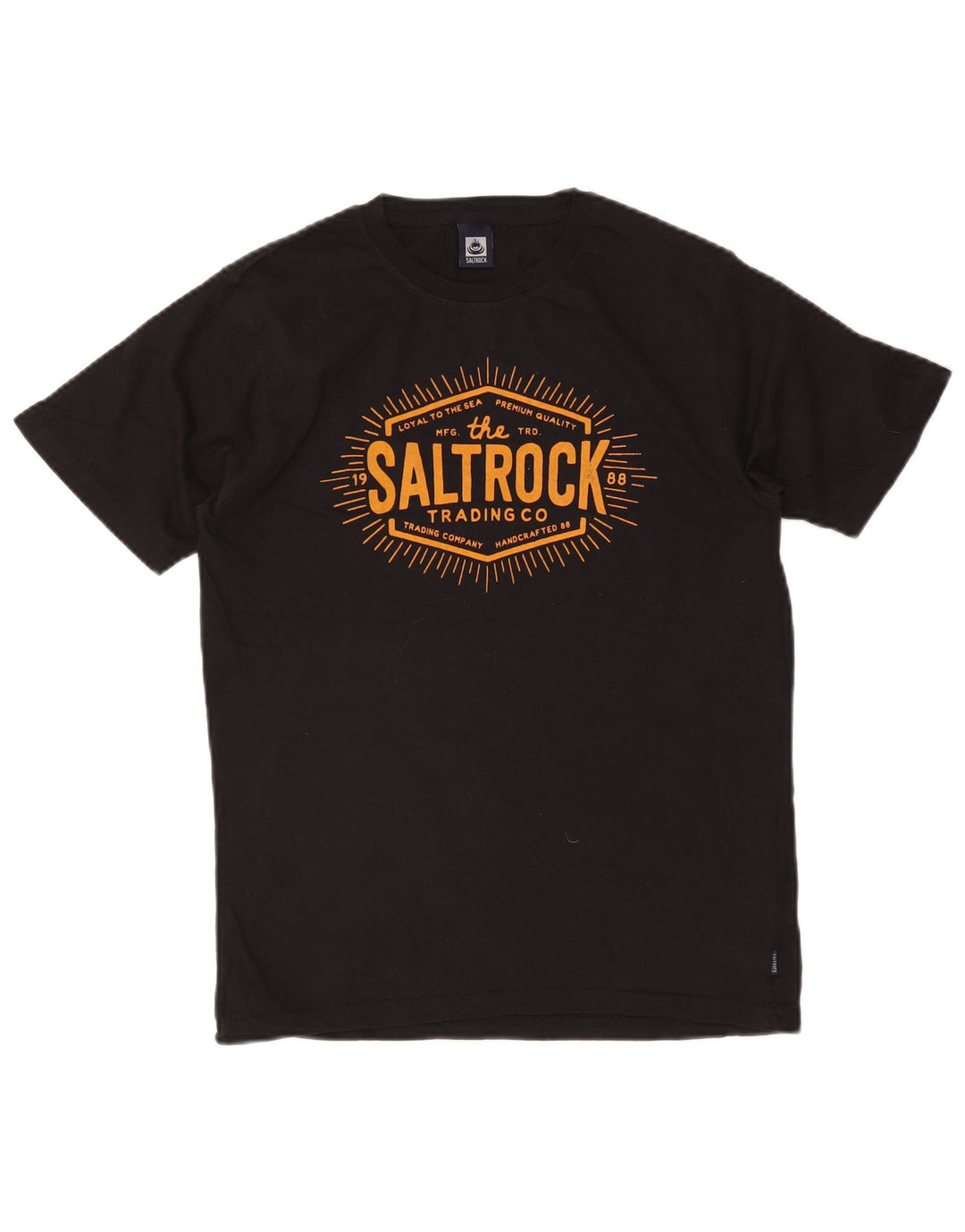 Tricou grafic Saltrock pentru bărbați Top mic bumbac negru