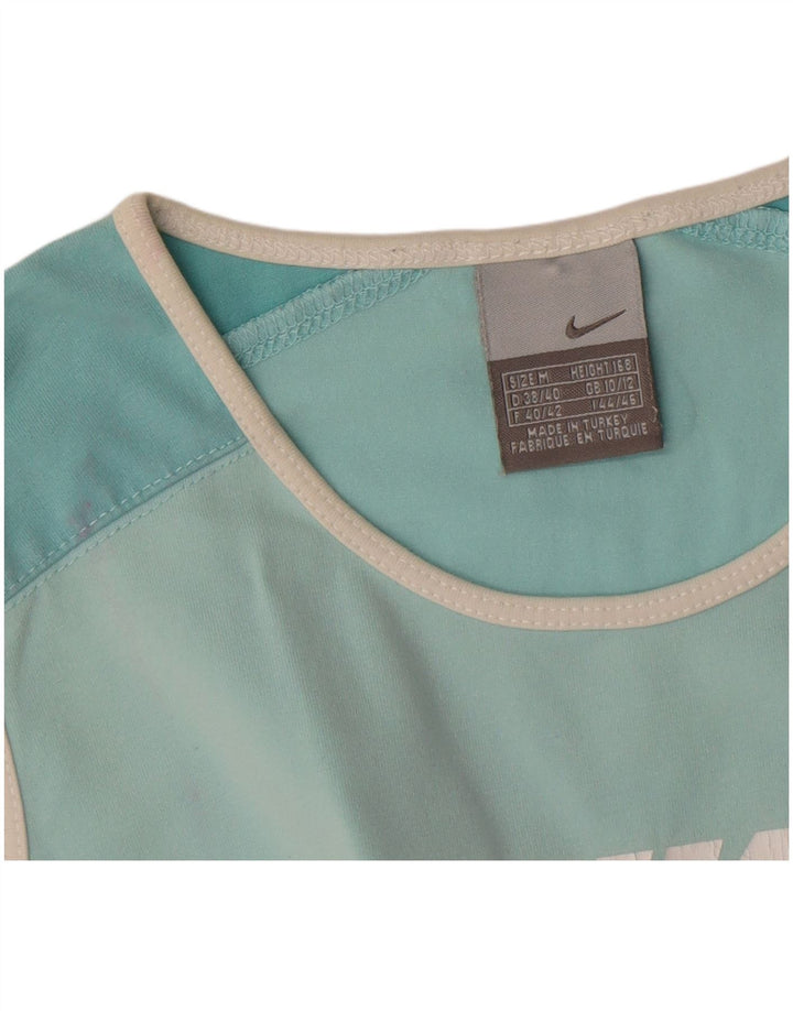 Top cu vestă cu grafică Nike pentru femei UK 10/12 Turcoaz mediu