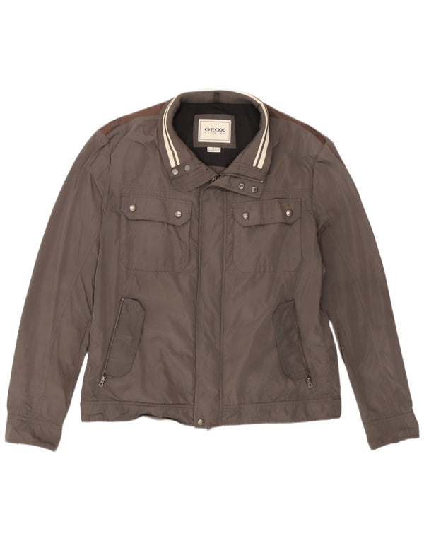 Jachetă Bomber pentru bărbați Geox UK 46 3XL Gri Poliester