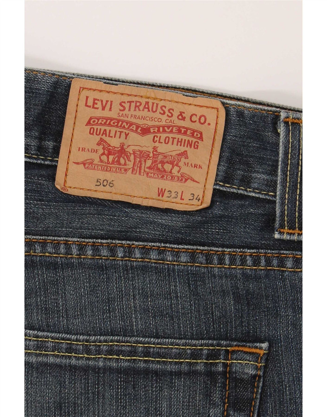 Blugi drepti pentru bărbați Levi's 506 Standard Fit W33 L31 Albastru