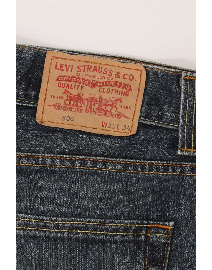 Blugi drepti pentru bărbați Levi's 506 Standard Fit W33 L31 Albastru