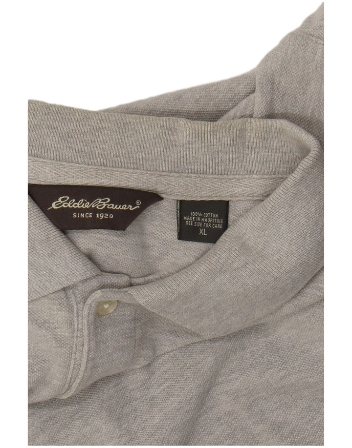 Cămașă polo pentru bărbați Eddie Bauer XL bumbac gri