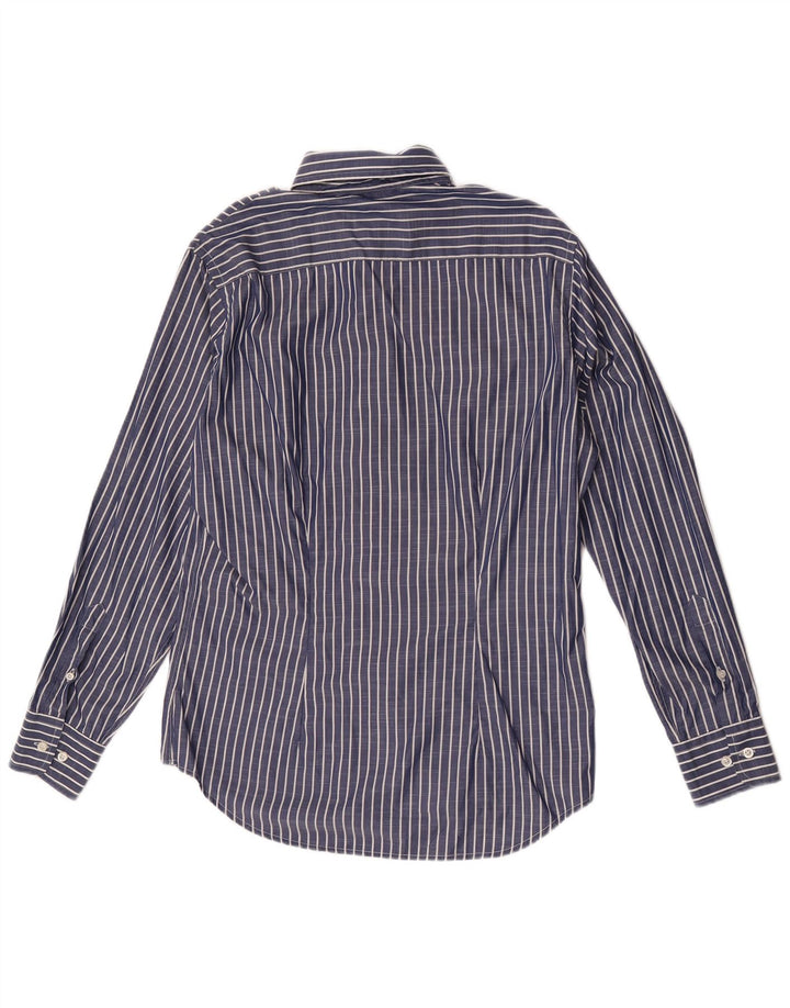 Cămașă pentru bărbați Fred Perry Slim Fit, bumbac cu dungi albastre medii
