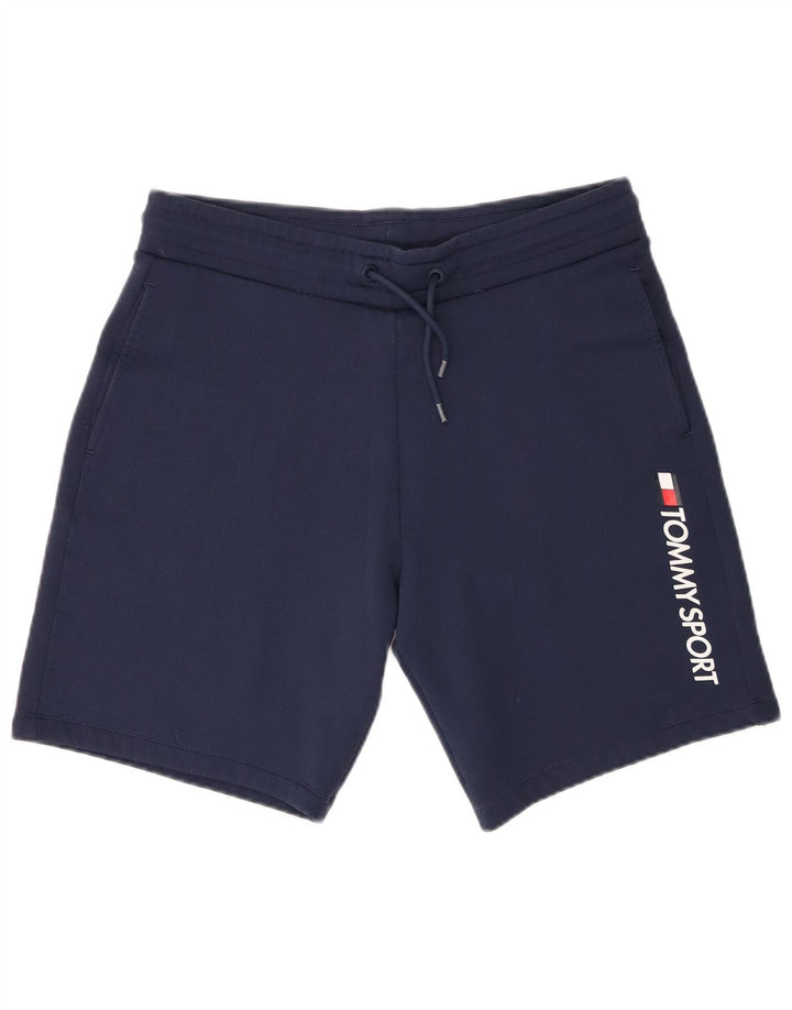 Pantaloni scurți sport grafic Tommy Hilfiger pentru bărbați, albastru bleumarin mediu