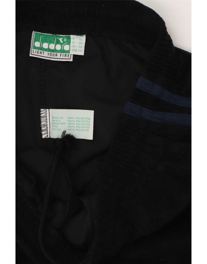 Pantaloni de trening Diadora pentru bărbați, mari, negru, poliester