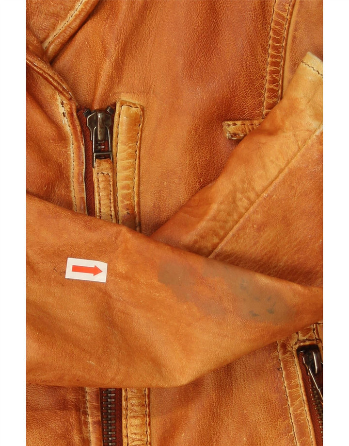 Jachetă de motociclist din piele pentru femei Gipsy UK 14 piele maro medie