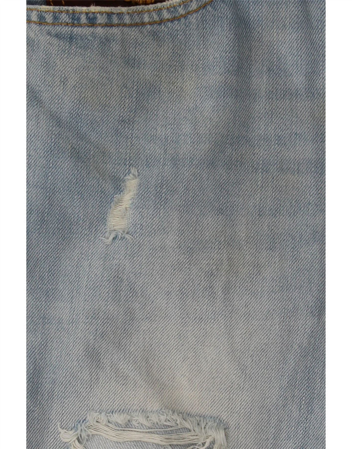 Uniformă Pantaloni scurți din denim învechit pentru bărbați W30, bumbac albastru mediu