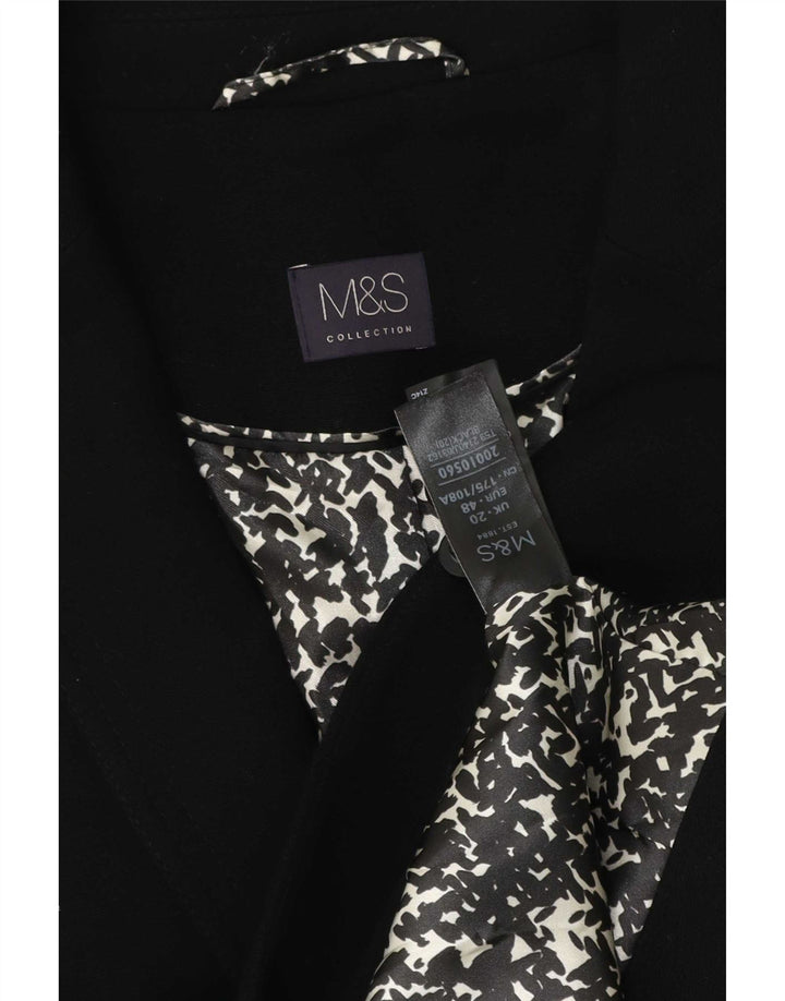 Jachetă pentru femei Marks & Spencer cu 1 nasture, UK 20 2XL, poliester negru