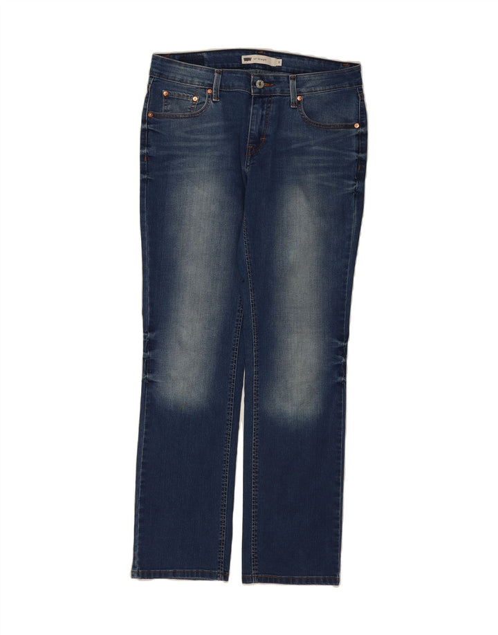 LEVI'S Womens Straight Jeans W29 L32 Navy Blue Cotton Vintage Levi's and Second-Hand Levi's from Messina Hembry 