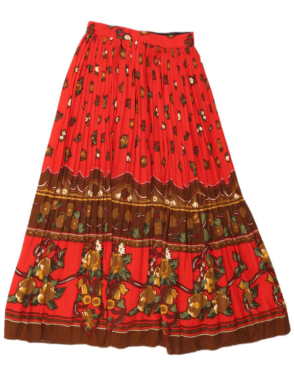 Fusta evazată pentru femei cu talie înaltă Imario Tacchella IT 42 Medium W24 Roșu Floral