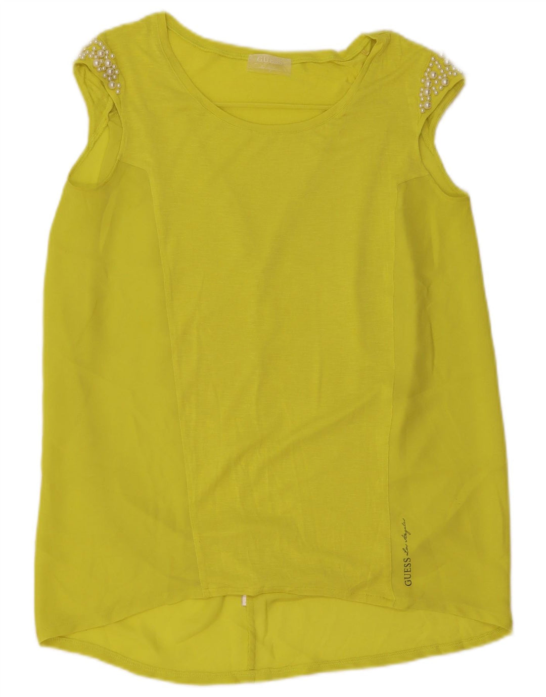 Rochie tunică fără mâneci pentru femei Guess UK 14 Galben mediu