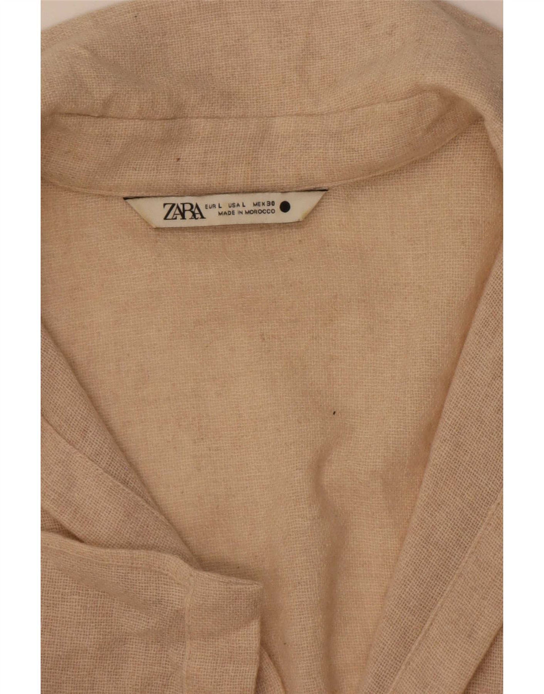 Cămașă pentru femei Zara UK 16 Large Bej