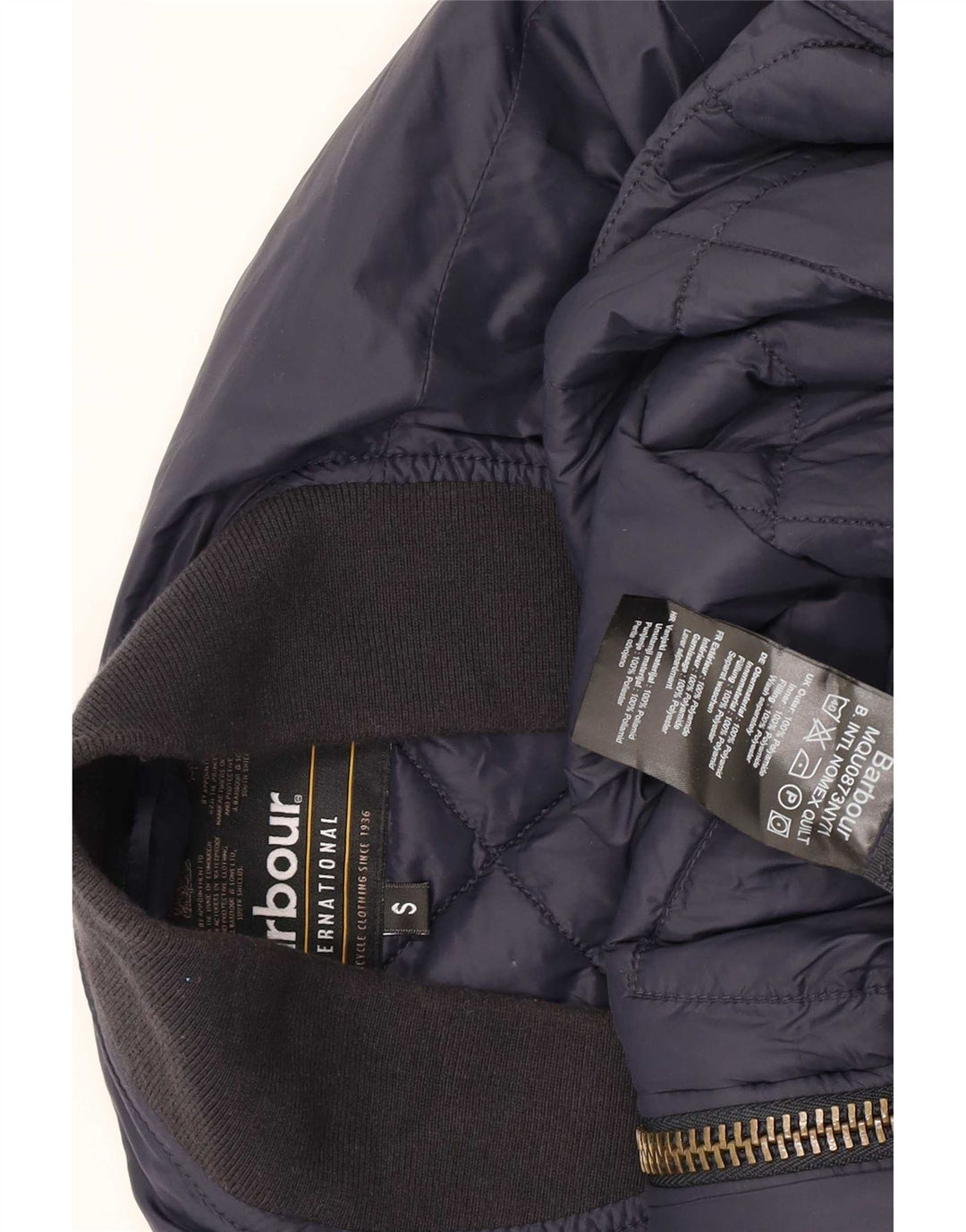 Jachetă căptușită pentru bărbați Barbour UK 36 Small Bluemarin Colorblock Poliamidă