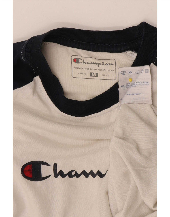 Champion pentru bărbați Heritage Graphic Top cu mânecă lungă, alb mediu, color block